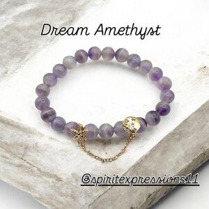 Expressions Dream Amethyst Bracelet with Gold Charm